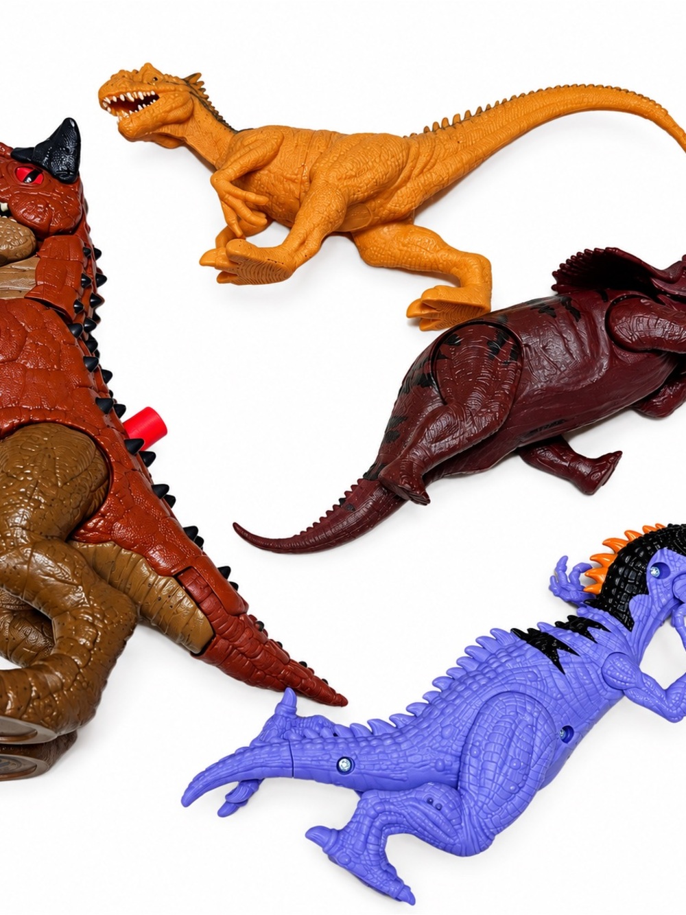 Mattel Dinosaur Figure Pack - Orange, Brown, Maroon, Purple